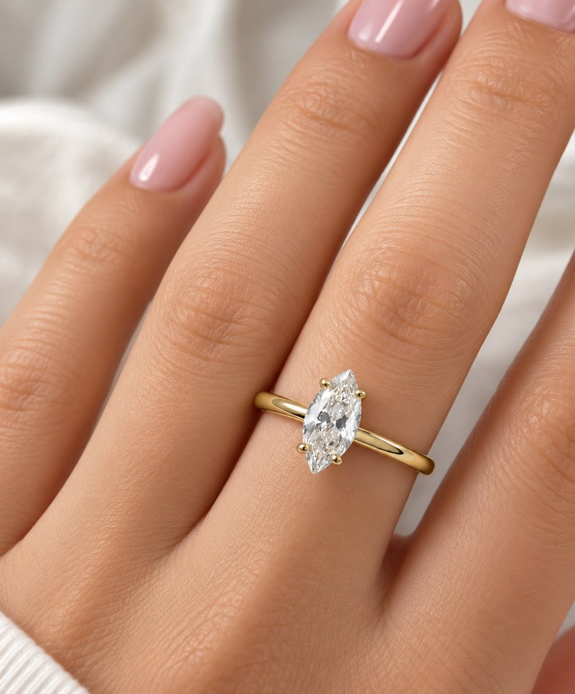 Bague Marquise Solitaire
