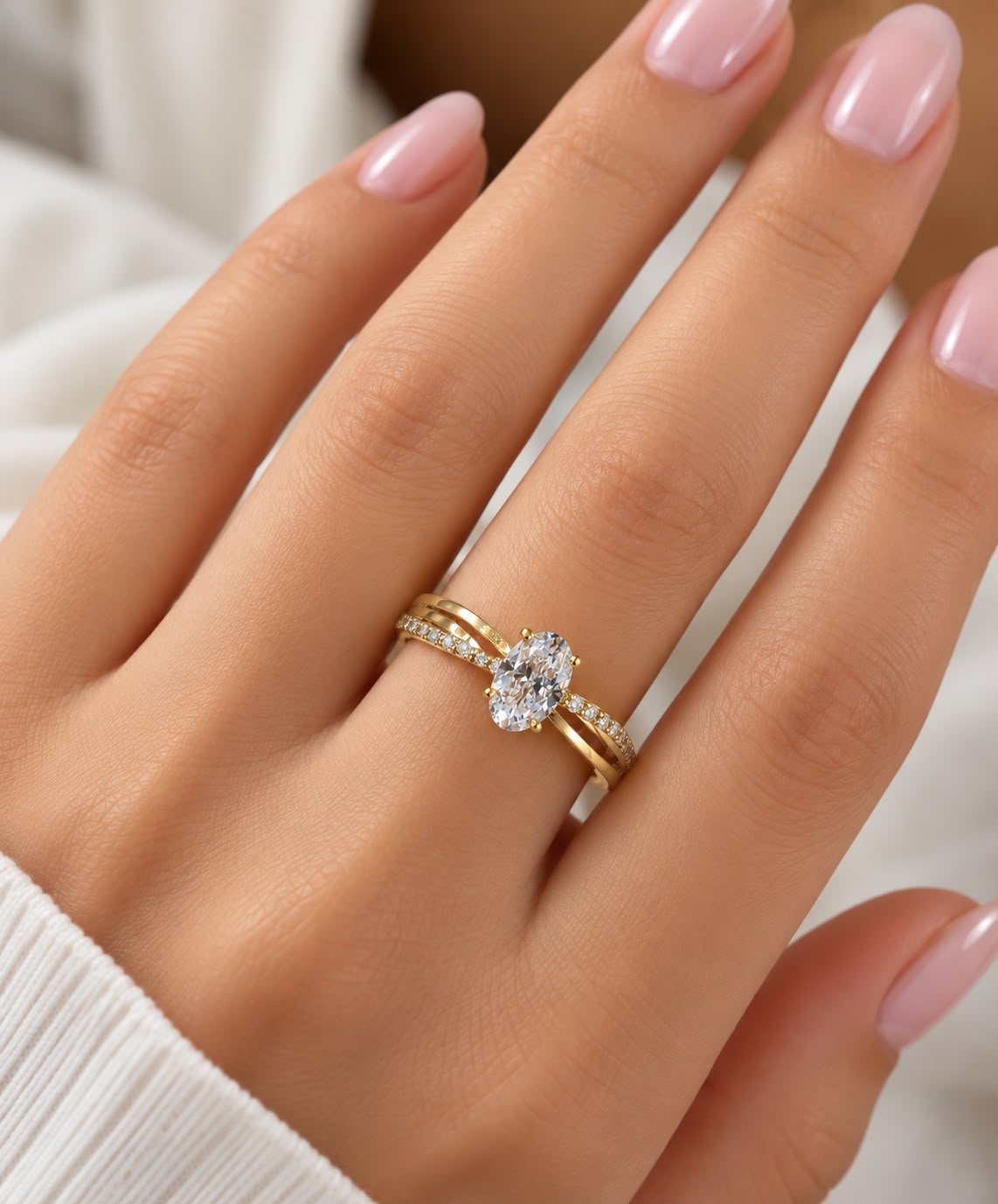 Bague Ovale Entrelacée