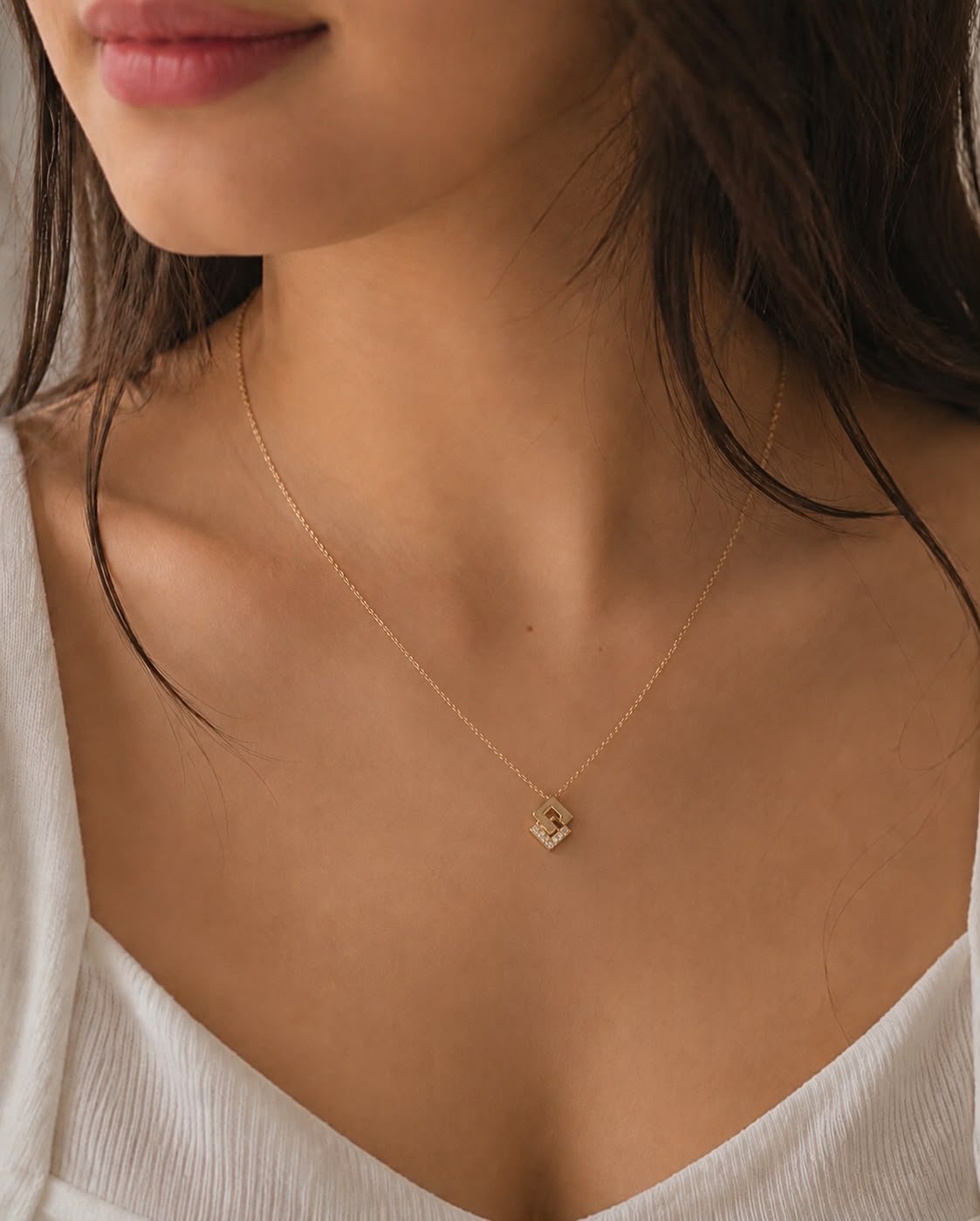 Collier Carrés Entrelacés
